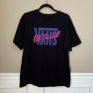 Men’s Vans Black‎ Tee with Pink and Purple Graphic